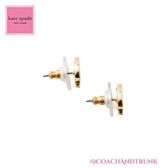 NWT KATE SPADE Signature Spade Mother of Pearl Inlay Gold Spade With KS Dust Bag - Picture 5 of 8